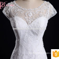 2017 Latest Design Trumpet Mermaid Wedding Dress Lace Beaded Long Tail